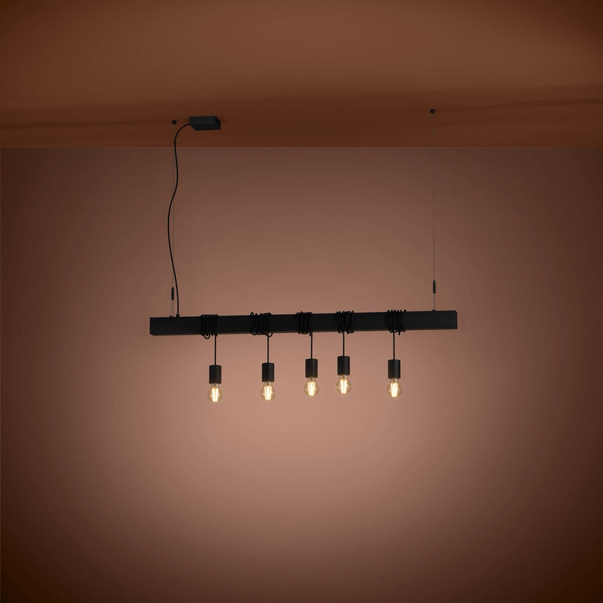 EGLO Townshend-b Lámpara de techo colgante acero negro 39937