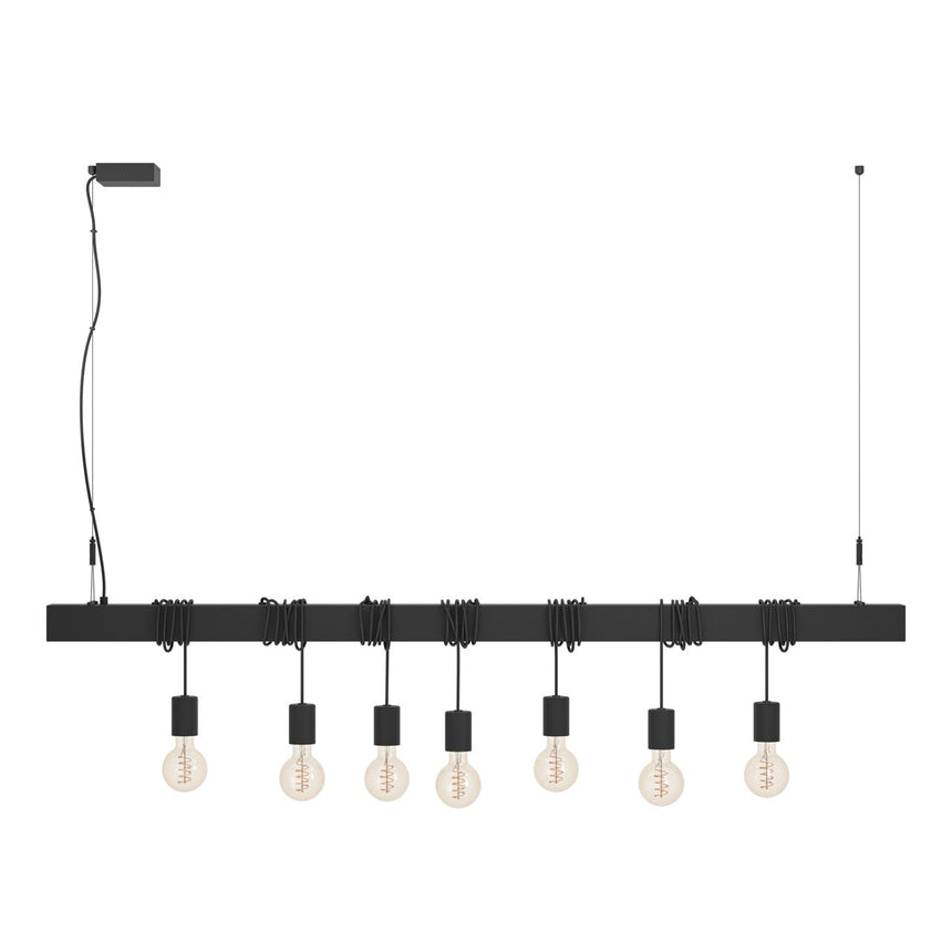 EGLO Townshend-b Lámpara de techo colgante acero negro 39938