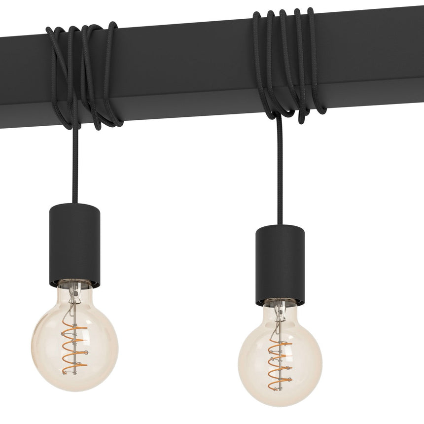 EGLO Townshend-b Lámpara de techo colgante acero negro 39938