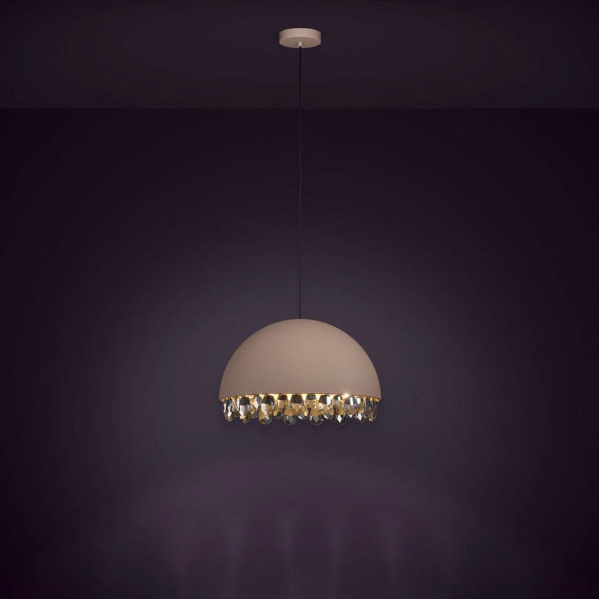 EGLO Gaetano 2 Lámpara de techo colgante acero acerocristal color mokka color mokkadoradonegro-tra 39948