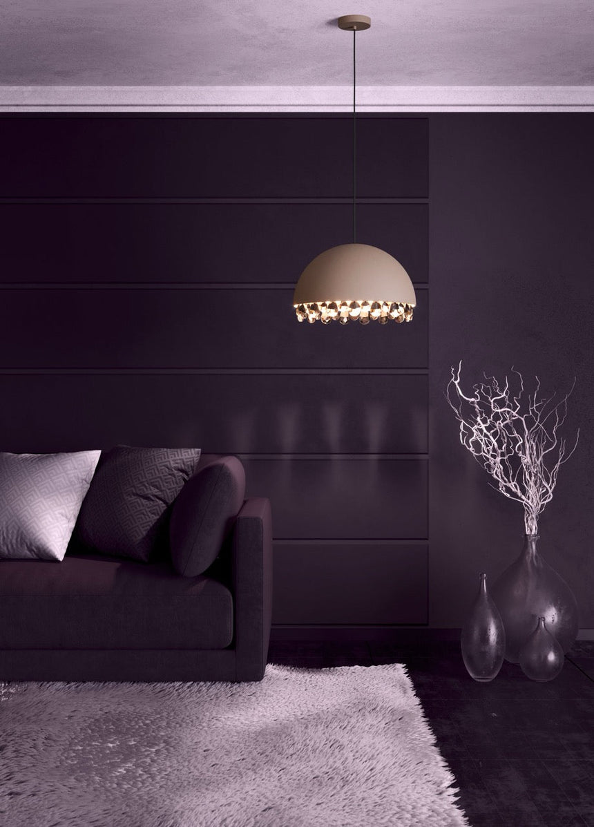 EGLO Gaetano 2 Lámpara de techo colgante acero acerocristal color mokka color mokkadoradonegro-tra 39948