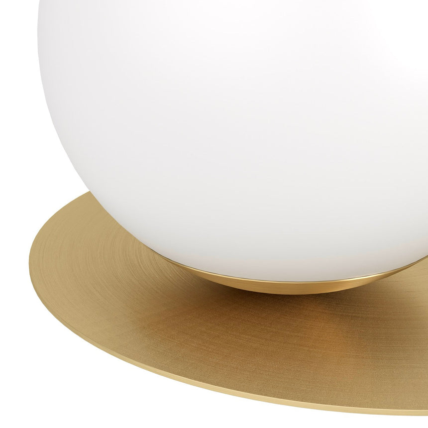 EGLO Arenales Lámpara sobremesa acero vidrio opalino mate latón cepillado blanco 39954