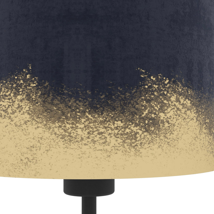 EGLO Casuarita Lámpara sobremesa acero textil negro azuldorado 39975