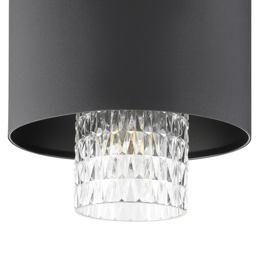 EGLO Sapuara Lámpara de techo colgante acero textilvidrio negro negroclaro 39978