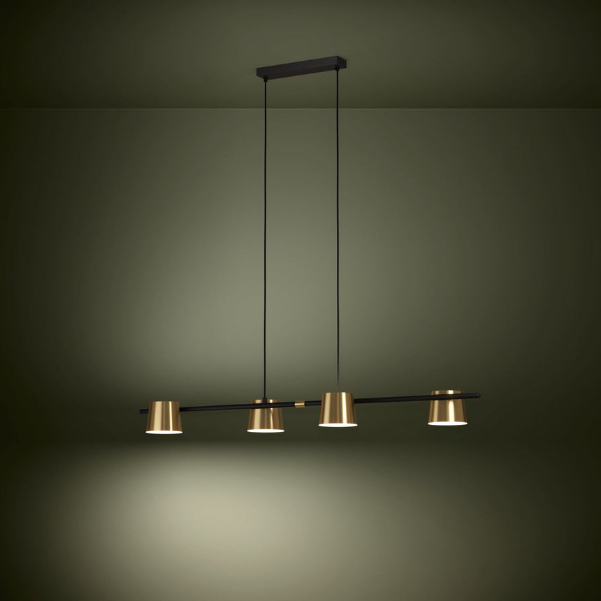 EGLO Altamira Lámpara de techo colgante LED acero plástico negrolatón blanco 39985