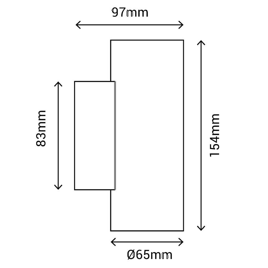 Sulion Rega Wall Lamp 2xGU10 IP54 - REGA 400902