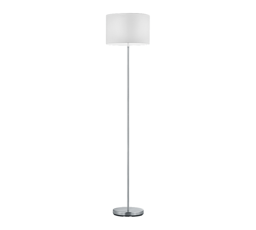 Trio Hotel Matte Nickel and White Metal Floor Lamp 401100101