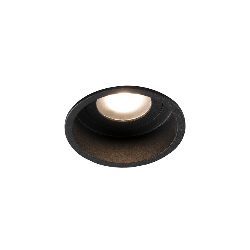 Faro HYDE R round black recessed lamp 40115