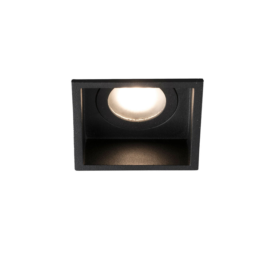 Downlight empotrable de techo Faro Hyde GU10 IP44 negro mate — ref. 40117 (1)