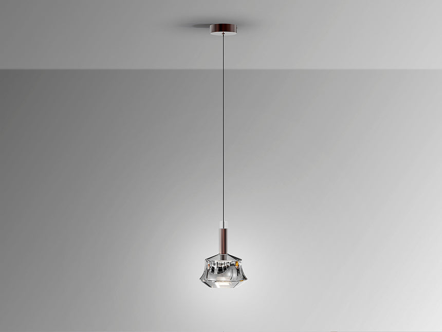 Lámpara de techo colgante Schuller Scarlett 1 luz bronce oscuro y plata 3000K 403313 - imagen 6