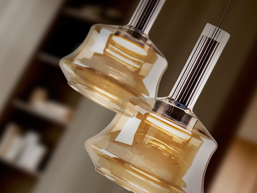 Lámpara de techo colgante Schuller Scarlett 1 luz bronce oscuro y ambar 3000K 403320 - imagen 5
