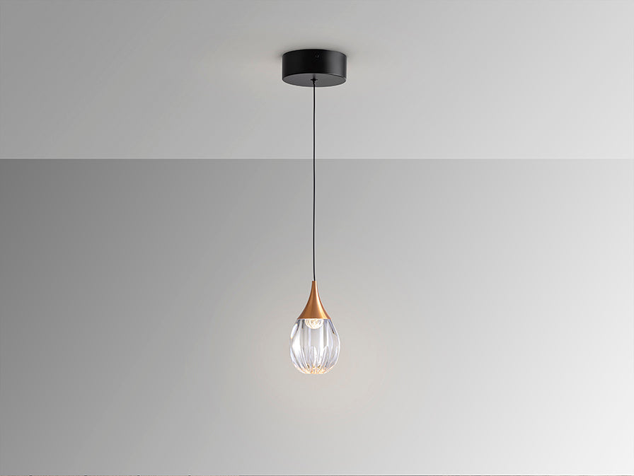 Schuller Corina Lámpara de techo colgante 1 luz negro cobre 403467