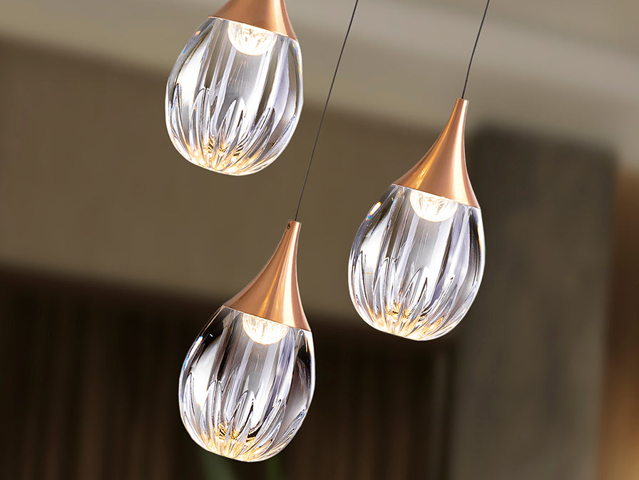Schuller Corina Lámpara 3 luces negro cobre 403658