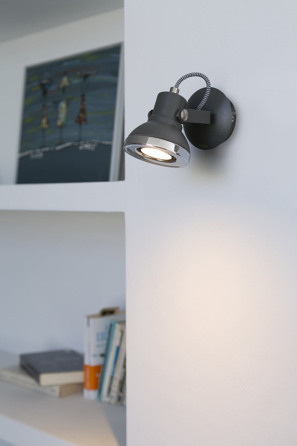 Faro RING Dark gray wall lamp 40551