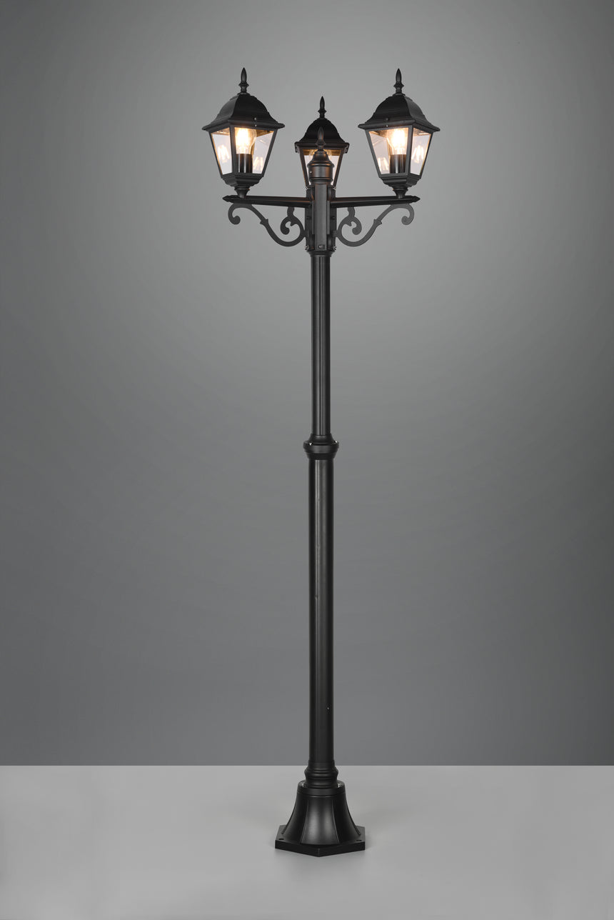 Baliza de exterior Trio Livenza LED negro mate 2700K IP44 200cm 405760332