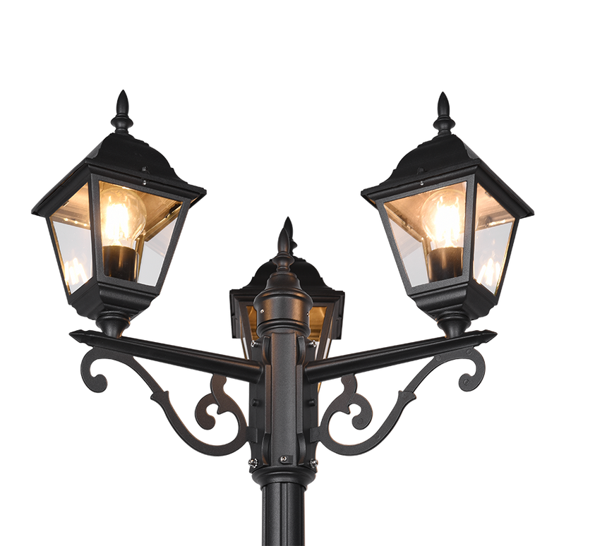 Baliza de exterior Trio Livenza LED negro mate 2700K IP44 200cm 405760332