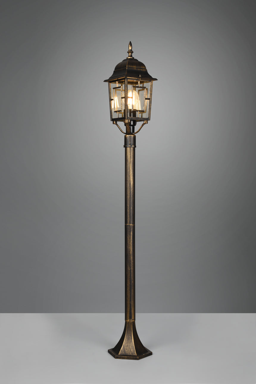 Baliza de exterior Trio Volturno LED antique rust 2700K IP44 100cm 405960128