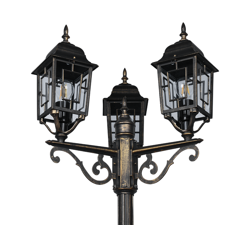 Baliza de exterior Trio Volturno LED antique rust 2700K IP44 200cm 405960328