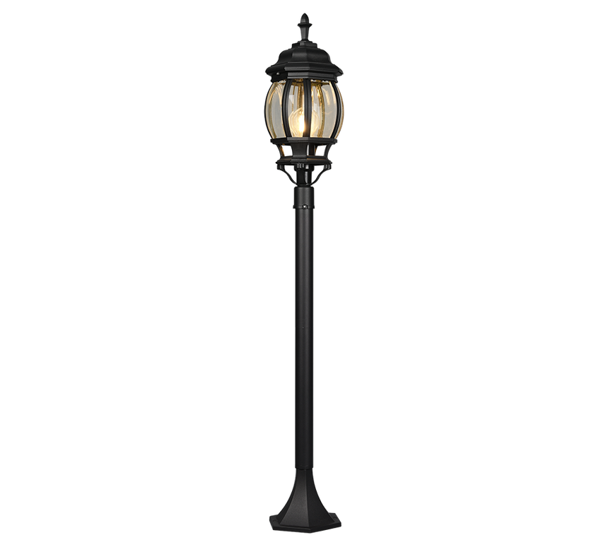 Baliza de exterior Trio Elvo negro mate IP44 100cm 406960132