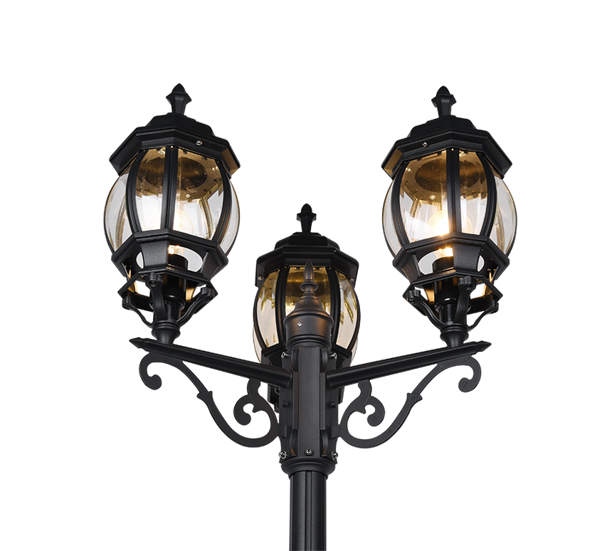Baliza de exterior Trio Elvo LED negro mate 2700K IP44 240cm 406960332