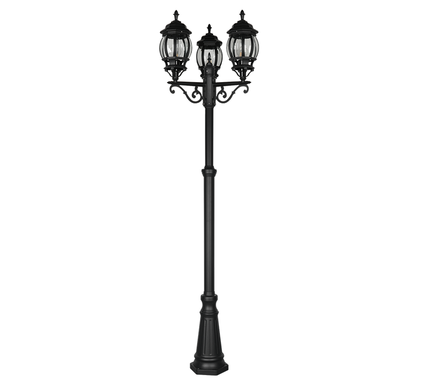 Baliza de exterior Trio Elvo LED negro mate 2700K IP44 240cm 406960332