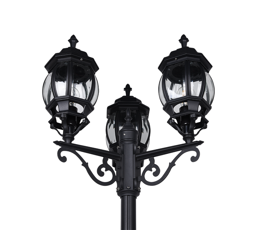Baliza de exterior Trio Elvo LED negro mate 2700K IP44 240cm 406960332