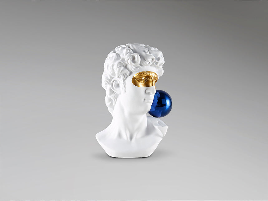 Busto decorativo Schuller David blanco y oro 408073 - imagen 4