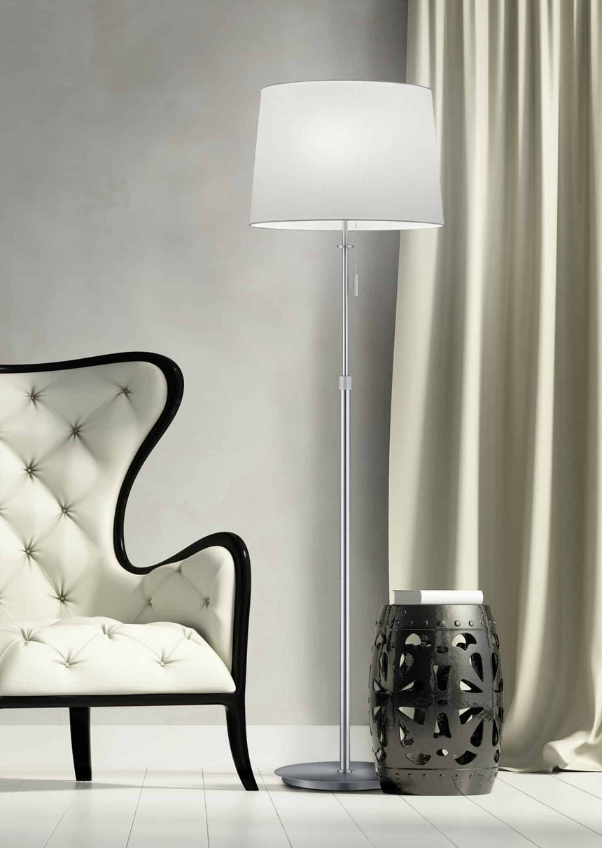 Trio Lyon Matte Nickel Metal Floor Lamp 409100307