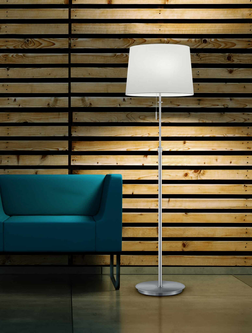 Trio Lyon Matte Nickel Metal Floor Lamp 409100307