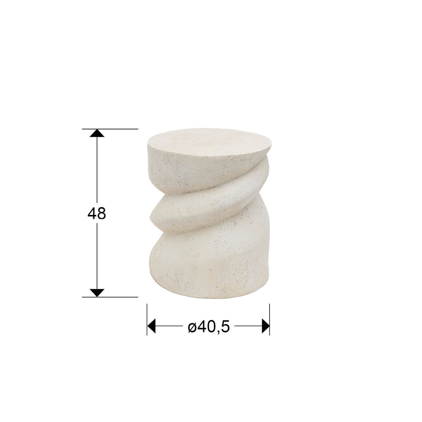 Mesa auxiliar Schuller Salomon blanco 48cm dimensiones