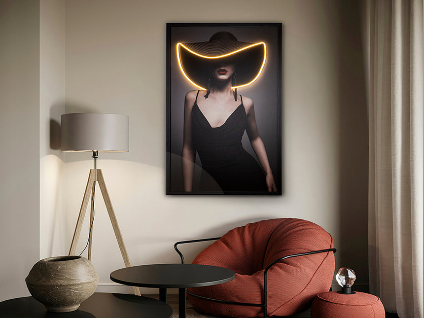 Cuadro con luz LED Schuller Pamela negro 80x120cm 411578 - vista 3