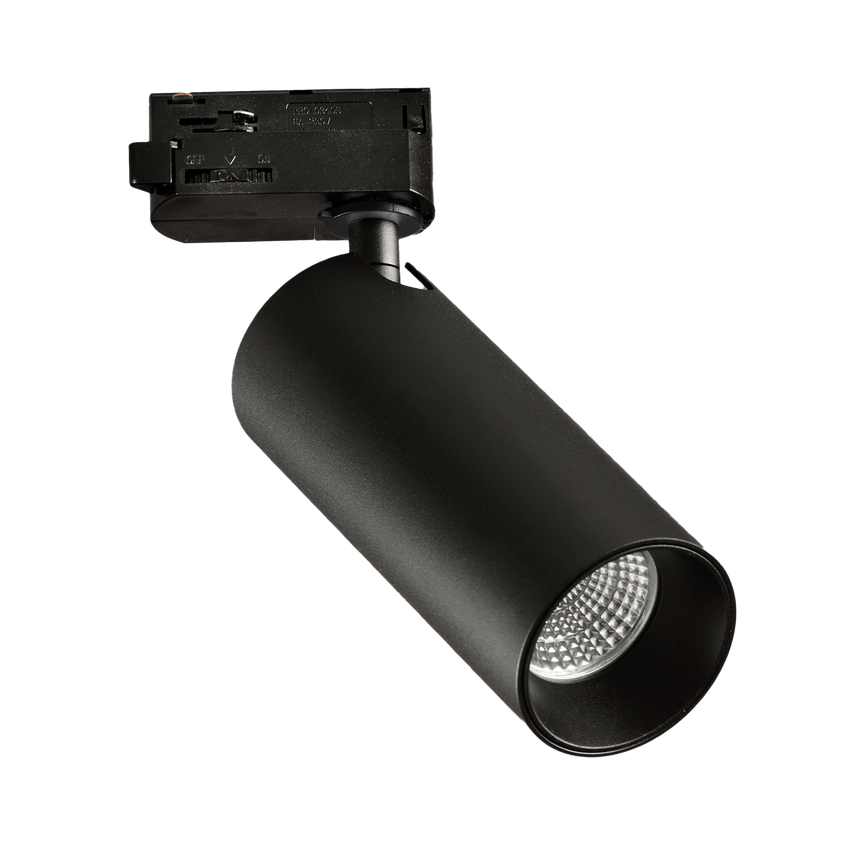 ACB Budelli Carril Track light LED Negro GU10 1x8W Orientable Trifásico R41161N