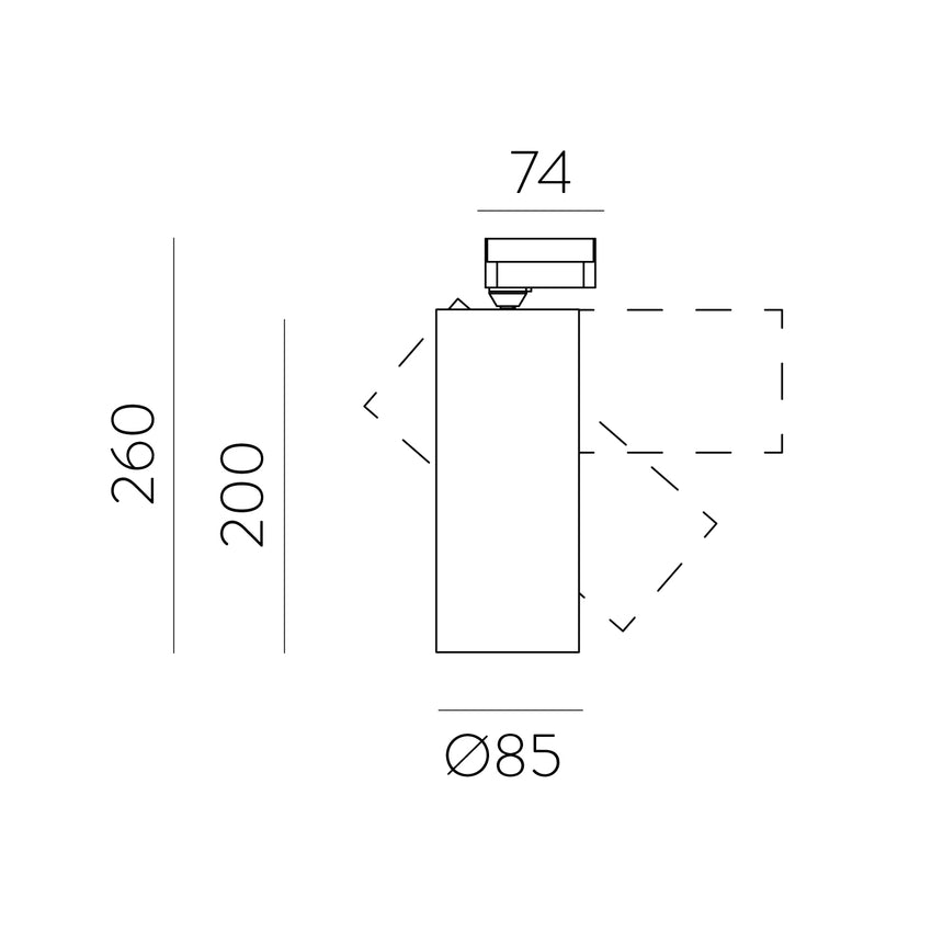 ACB Isquia Track light Negro LED COB 27W 3000K Orientable Trifásico R411720N