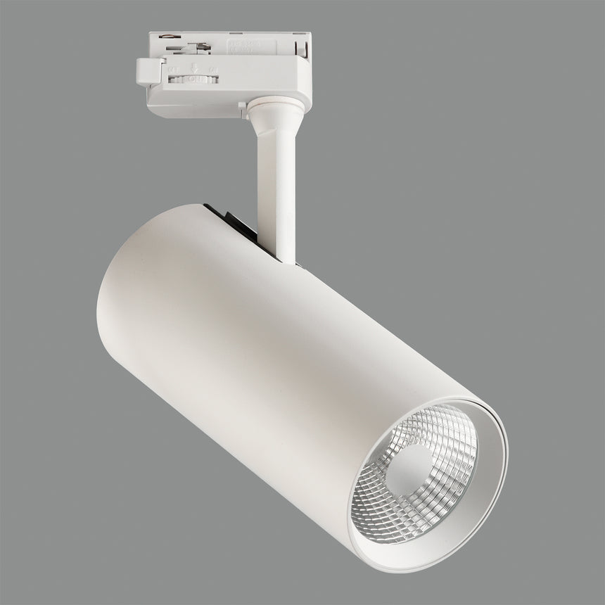 ACB Isquia foco carril LED 4117 blanco texturado 27W 3000K orientable trifásico R411720B