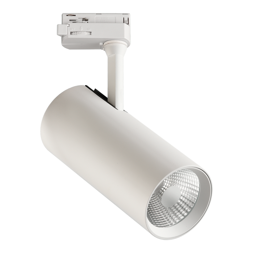 ACB Isquia foco carril LED 4117 blanco texturado 27W 3000K orientable trifásico R411720B