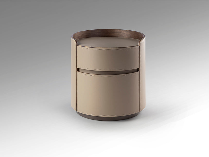 Mesita de noche Schuller Cirze nogal y beige con cajones 48cm 411752 - imagen 5