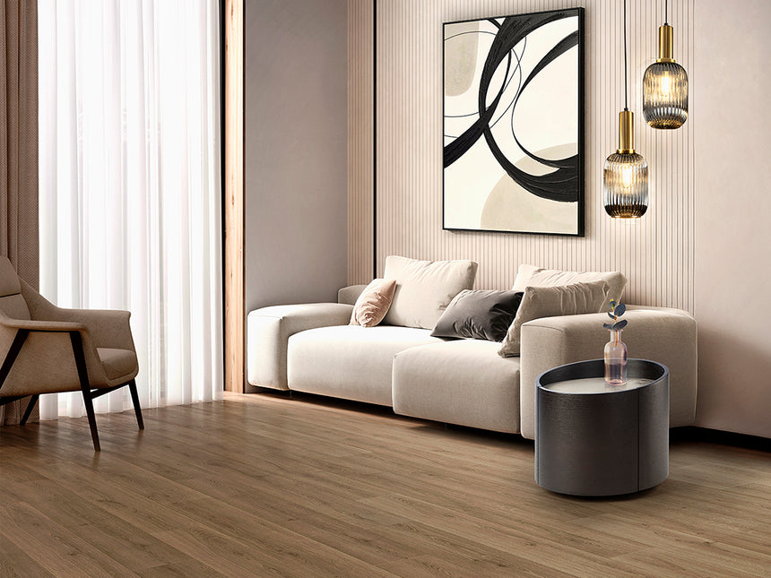 Mesita de noche Schuller Iza negro y mármol veteado con cajones 42cm 411882