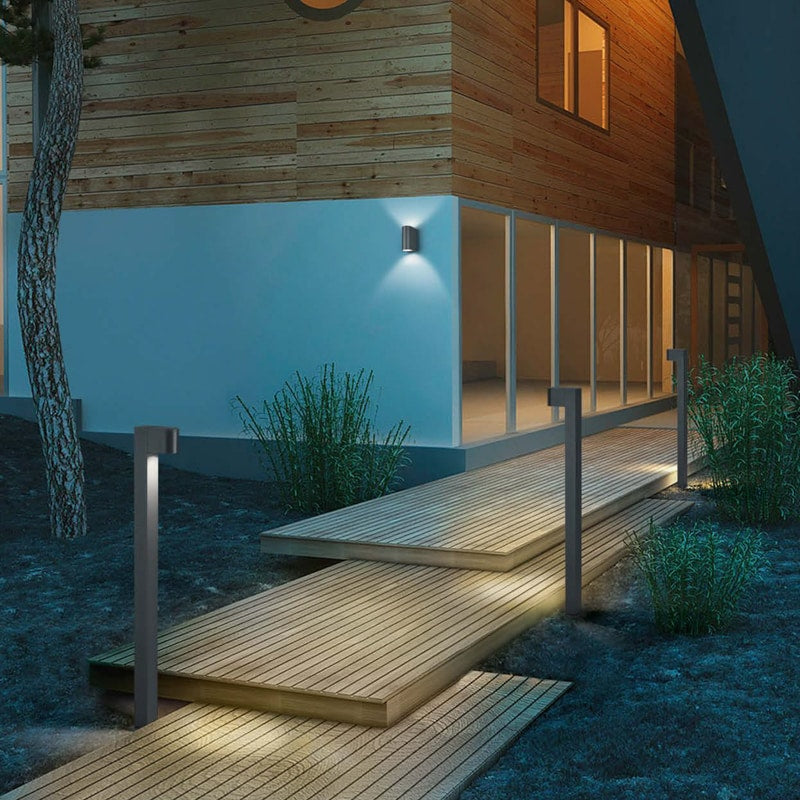 Trio Roya Aplique de pared exterior de aluminio antracita 204269242