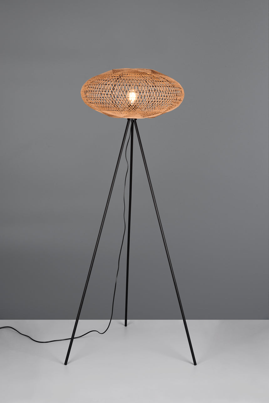 Lámpara de pie Trio Hedda LED negro mate 2700K 150cm 412300136