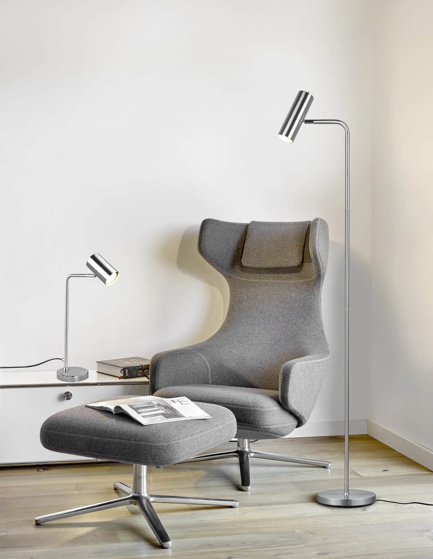 Trio Marley Matte Nickel Metal Floor Lamp 412400107