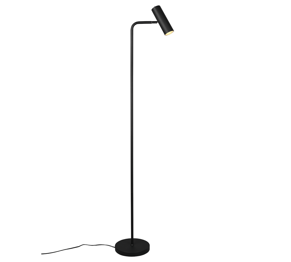 Trio Marley Black Mat Metal Floor Lamp 412400132