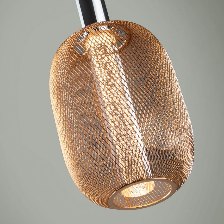 Schuller Micrón Lámpara de techo colgante 1 luz cromo y oro 413503