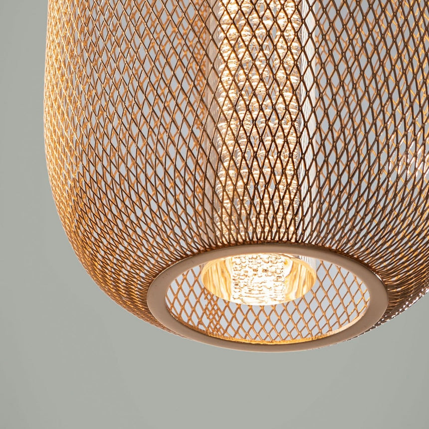 Schuller Micrón Lámpara de techo colgante 1 luz cromo y oro 413503