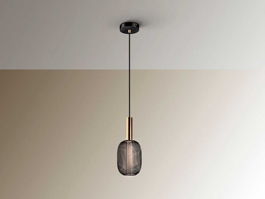 Schuller Micron Pendant Ceiling Lamp 1 Light Gold Black 413510