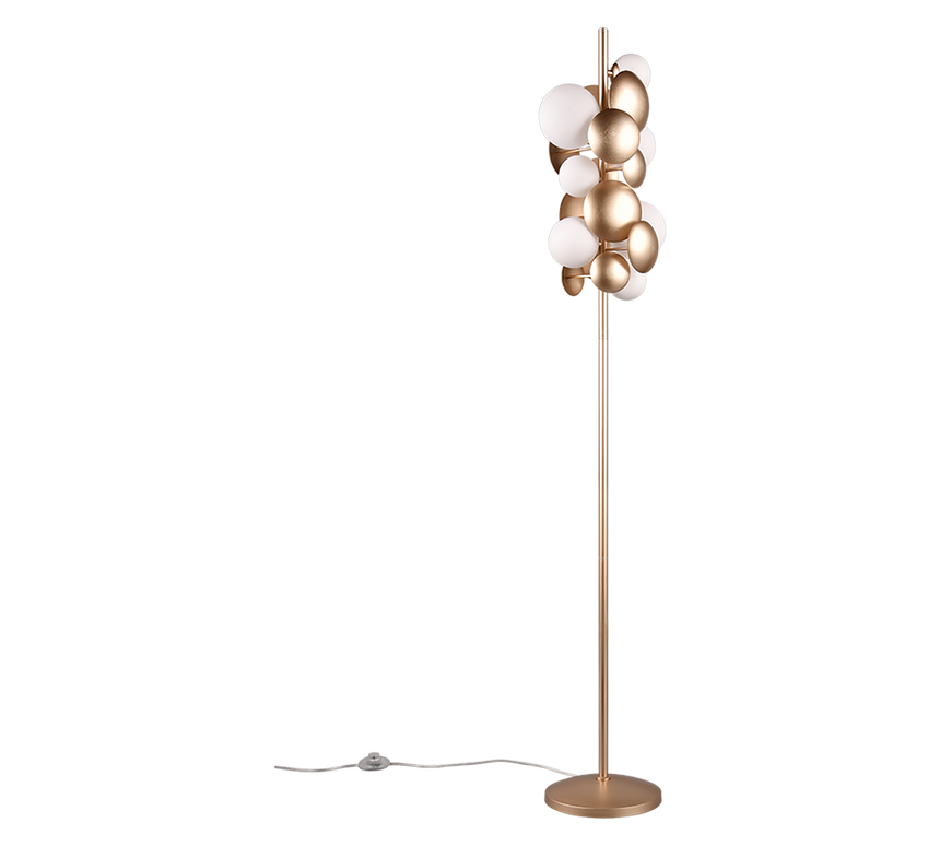 Lámpara de pie Trio Bubble LED gold-colored 3000K 155cm 417400779