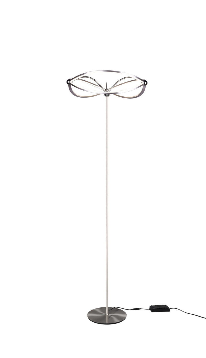 Trio Charivari Matte Nickel Metal LED Floor Lamp 421210107