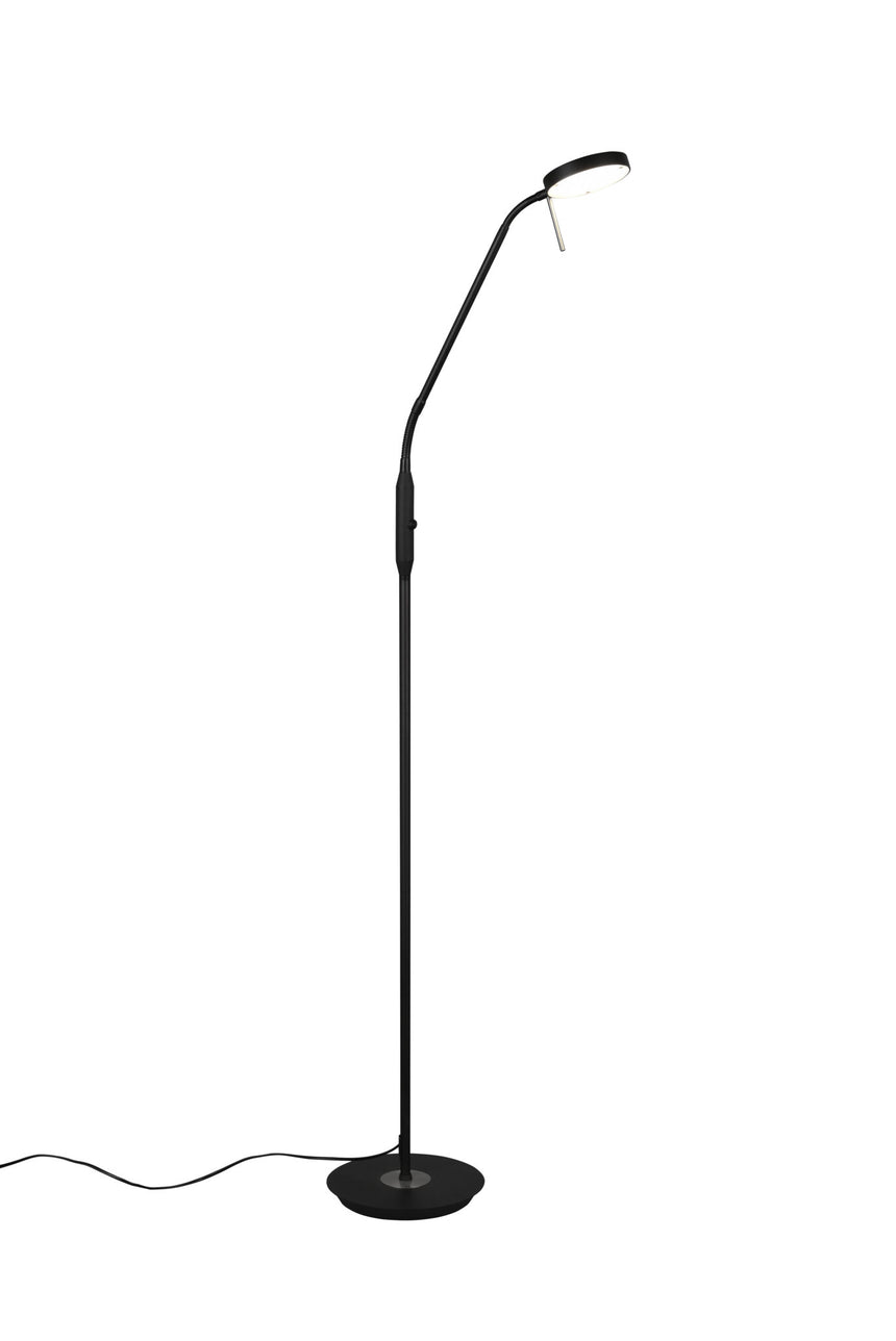 Trio Monza Black Mat Metal LED Floor Lamp 423310132