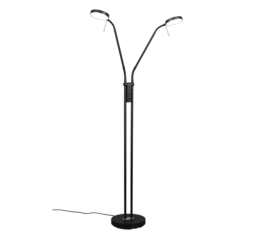Lámpara de pie Trio Monza LED negro mate 160cm 423310232