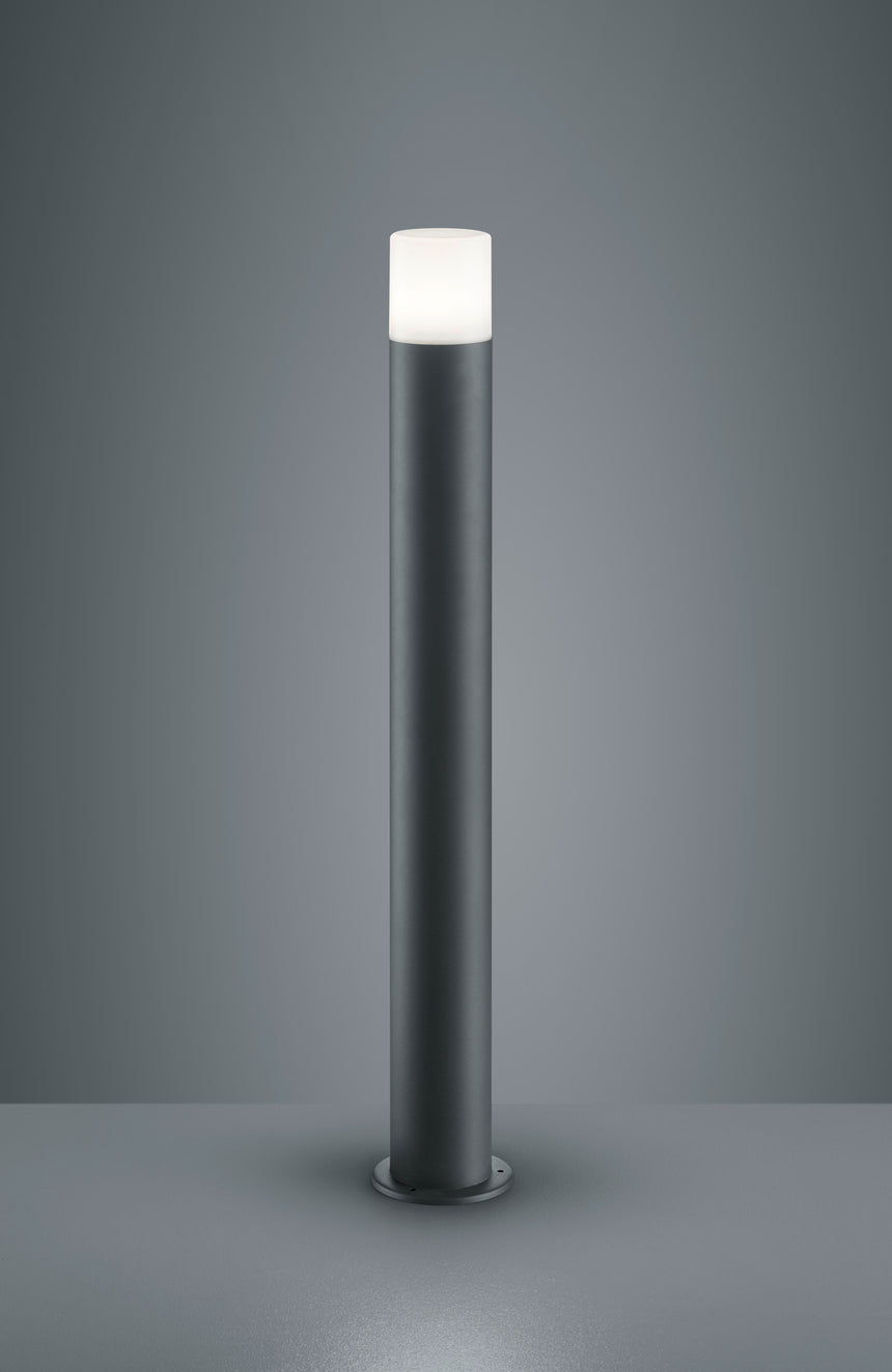 Lámpara de pie de exterior Trio Hoosic antracita IP44 80cm 4