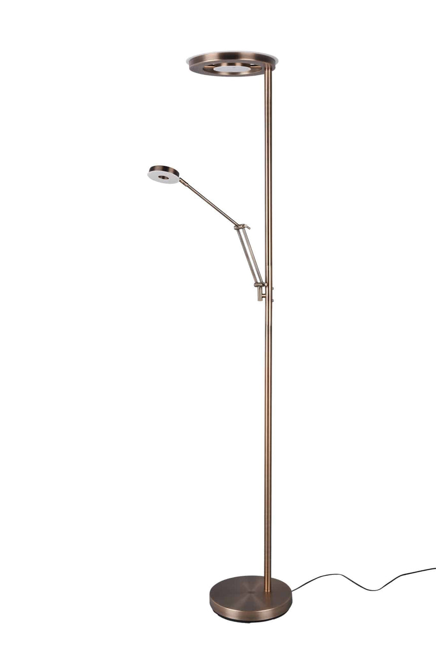 Trio Barrie Old Bronze Metal LED Floor Lamp 424210304